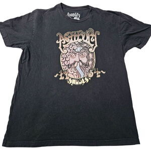 Ashbury Womens T-Shirt Black Size XL 100% Cotton Graphic Short Sleeve Pullover